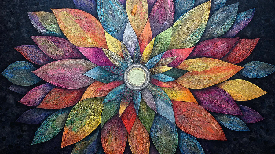 Mandala Wallpaper Mural – Zen Pattern Wall Mural – Vibrant Mandala Petal — Artistic Floral Design printable artwork
