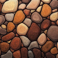 River Stone Mural Wallpaper —Earthy Warmth and Natural Texture Mural Wallpaper - room preview 02