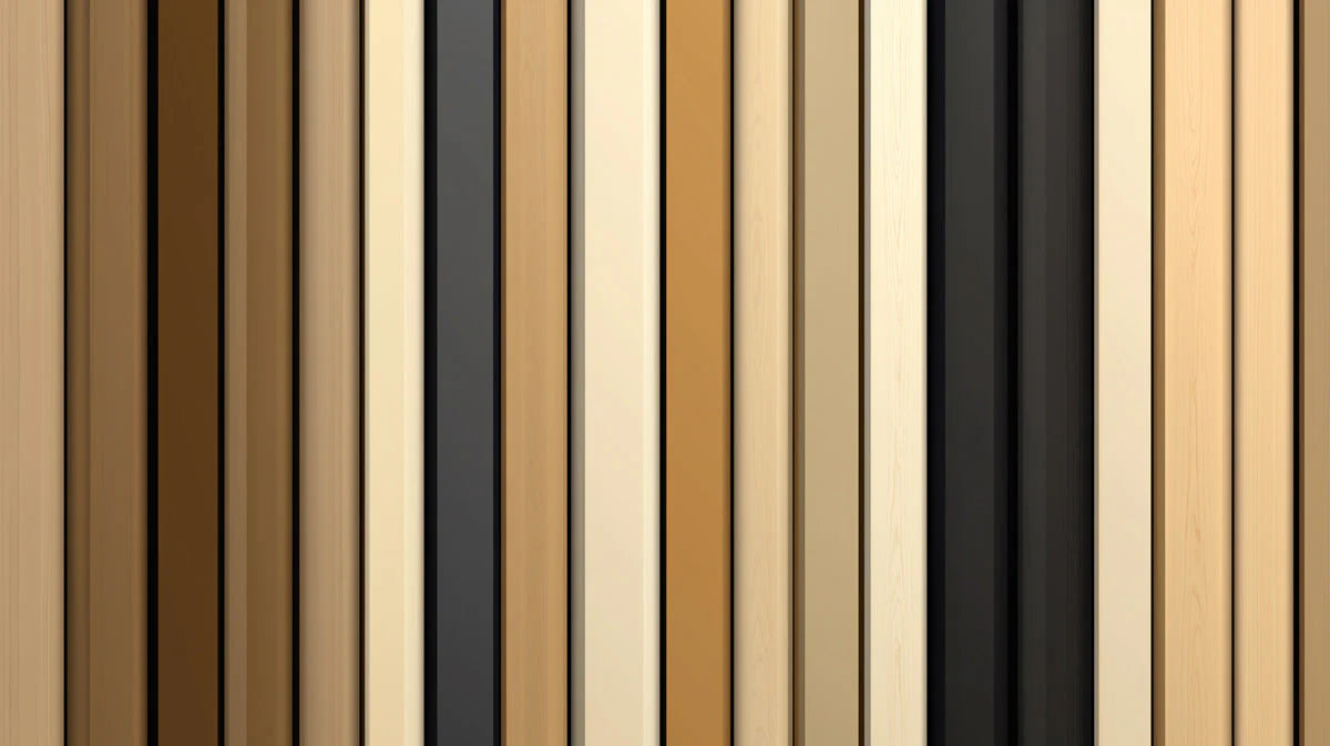Modern Vertical Wood Plank Mural Wallpaper — Earthy and Minimalist Mural Wallpaper - room preview 02