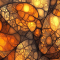 Luminous Amber Stone Mural Wallpaper — Abstract Organic Design Mural Wallpaper - room preview 02