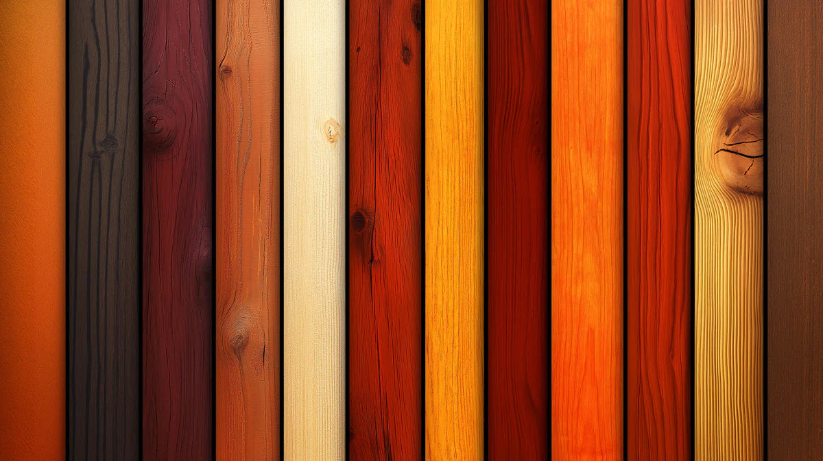 Multicolor Wood Plank Mural Wallpaper — Warm Rustic Aesthetic Mural Wallpaper - room preview 02