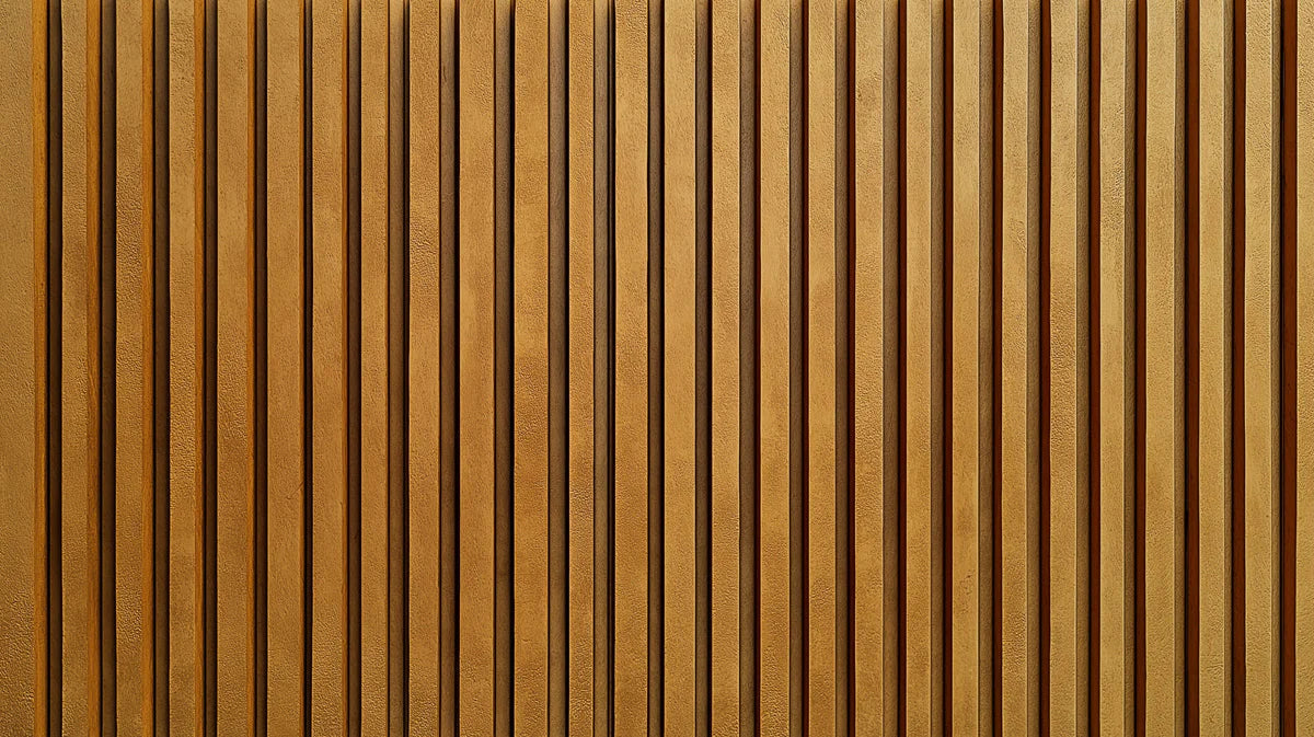 Modern Vertical Wood Slat Mural Wallpaper — Warm Oak Tones Mural Wallpaper - room preview 02