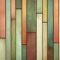 Modern Vertical Block Mural Wallpaper in Muted Earthy Tones Mural Wallpaper - room preview 02