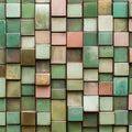 Metallic Cube Mosaic Mural Wallpaper — Contemporary Geometric Art Mural Wallpaper - room preview 02