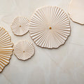 Pleated Disc Mural Wallpaper — Modern Minimalist Marble Design Mural Wallpaper - room preview 02
