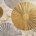 Sunburst Gold and Concrete Mural Wallpaper — Modern Statement Mural Wallpaper - room preview 02