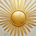 Golden Sunburst Marble Mural Wallpaper — Luxury Modern Design Mural Wallpaper - room preview 02