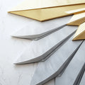 Geometric Gold Fan Mural Wallpaper — Modern Marble Minimalist Mural Wallpaper - room preview 02