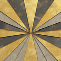 Radiating Metallic Geo Mural Wallpaper — Modern Luxe Accent Mural Wallpaper - room preview 02