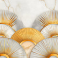 Sunburst Fan Mural Wallpaper — Art Deco Geometric Luxury Mural Wallpaper - room preview 02