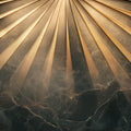 Sunburst Gold and Charcoal Marble Mural Wallpaper - room preview 02