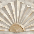 Art Deco Fan Mural Wallpaper — Geometric Architectural Gold Design Mural Wallpaper - room preview 02