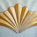 Gilded Fan Shell Mural Wallpaper — Art Deco Sophistication Mural Wallpaper - room preview 02