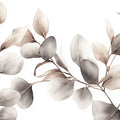 Minimalist Eucalyptus Mural Wallpaper — Soft Botanical Design Mural Wallpaper - room preview 02