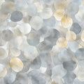 Eucalyptus Leaves Mural Wallpaper — Soft Gray and Gold Botanical Mural Wallpaper - room preview 02