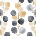 Watercolor Botanical Leaf Mural Wallpaper — Modern Neutral Design Mural Wallpaper - room preview 02