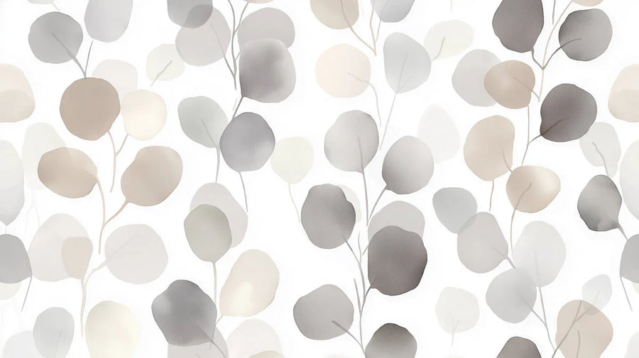 Watercolor Wallpaper Mural – Watercolour Wall Mural – Watercolor Eucalyptus Branch in Neutral Tones printable artwork