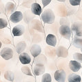 Watercolor Eucalyptus Leaf Mural Wallpaper — Minimalist Botanical Mural Wallpaper - room preview 02