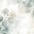 Watercolor Eucalyptus Leaf Mural Wallpaper — Soft Botanical Art Mural Wallpaper - room preview 02