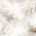 Minimalist Botanical Mural Wallpaper — Soft Neutral Leaf Pattern Mural Wallpaper - room preview 02