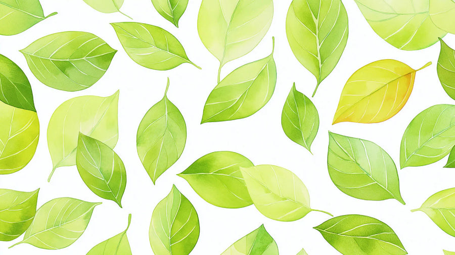Botanical Wallpaper Mural – Leaf & Plant Wall Mural – Watercolor Leaf — Fresh Botanical Print printable artwork