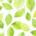 Watercolor Leaf Mural Wallpaper — Fresh Botanical Print Mural Wallpaper - room preview 02