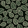 Minimalist Botanical Mural Wallpaper — Line Art Leaf Pattern Mural Wallpaper - room preview 02