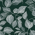 White Leaf Line Art Mural Wallpaper — Sophisticated Botanical Mural Wallpaper - room preview 02