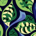 Abstract Tropical Leaf Mural Wallpaper — Modern Botanical Art Mural Wallpaper - room preview 02