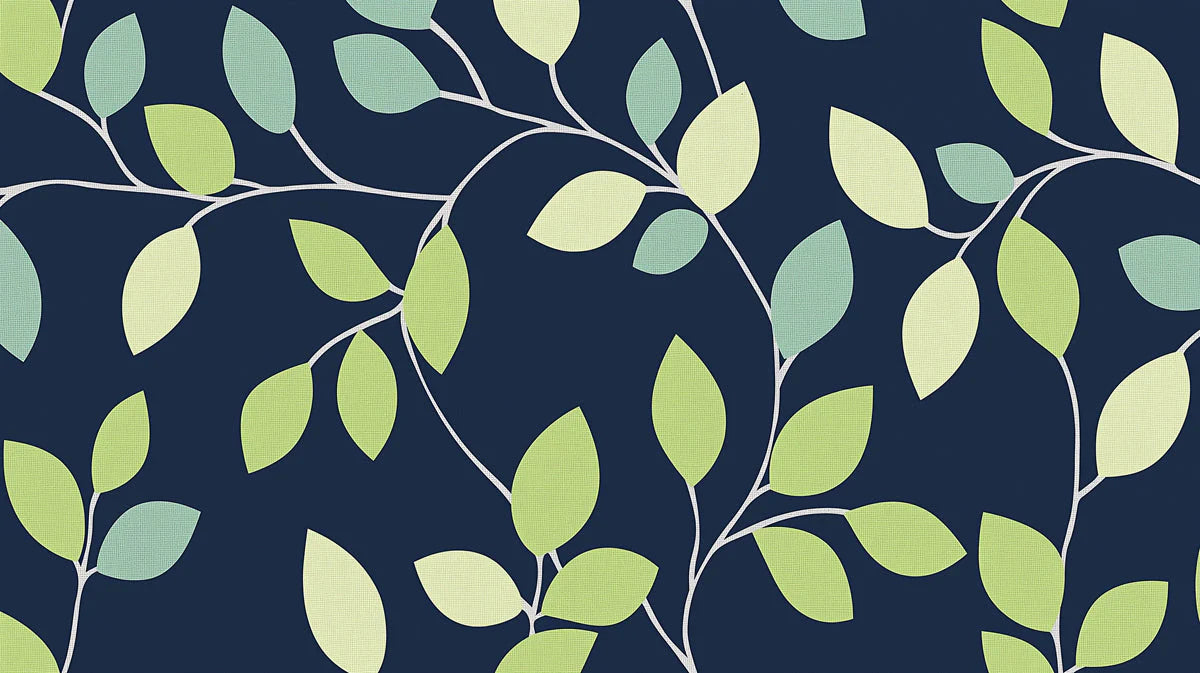 Minimalist Leaf Vine Mural Wallpaper — Modern Botanical Mural Wallpaper - room preview 02