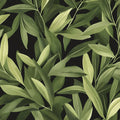 Olive Leaf Silhouette Mural Wallpaper —Bold Botanical Design Mural Wallpaper - room preview 02
