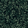Midnight Foliage Mural Wallpaper — Botanical Leaf Pattern Mural Wallpaper - room preview 02