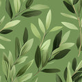 Olive Leaf Branch Mural Wallpaper — Modern Botanical Design Mural Wallpaper - room preview 02