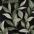 Botanical Leaf Mural Wallpaper — Moody Sage and Charcoal Green Mural Wallpaper - room preview 02
