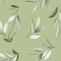 Minimalist Sage Leaf Mural Wallpaper — Botanical Wall Art Mural Wallpaper - room preview 02