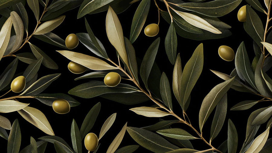 Nature Wallpaper Mural – Natural Wall Mural – Olive Branch —Sophisticated Botanical Art printable artwork