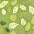 Abstract Leaf Pattern Mural Wallpaper — Modern Green Design Mural Wallpaper - room preview 02