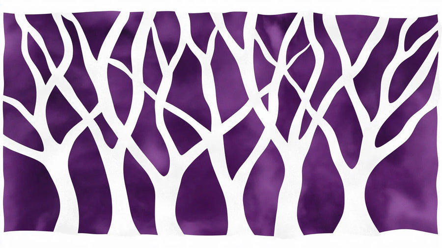 Papier Peint Mural Branche de Prunier Abstraite — Papier Peint Mural Design Nature Minimaliste printable artwork