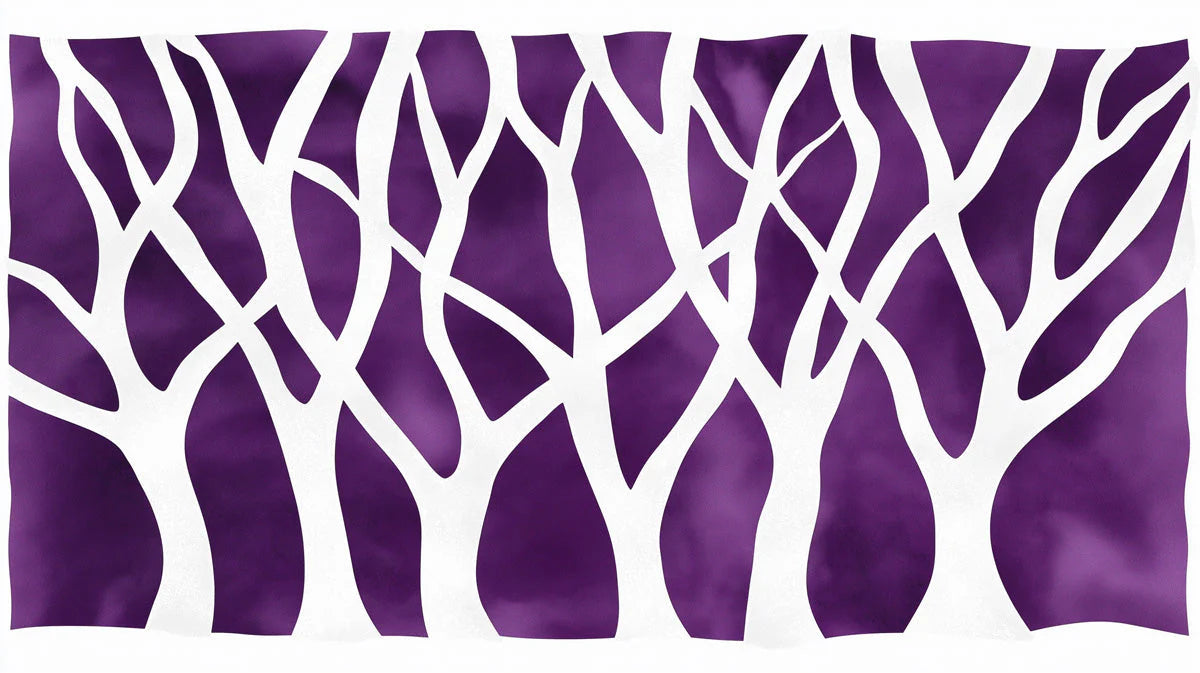 Abstract Plum Branch Mural Wallpaper — Minimalist Nature Design Mural Wallpaper - room preview 02
