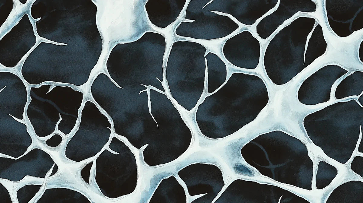 Abstract Branch Network Mural Wallpaper — Modern Organic Art Mural Wallpaper - room preview 02