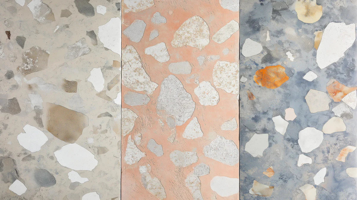 Terrazzo Mosaic Mural Wallpaper — Contemporary Artistic Design Mural Wallpaper - room preview 02