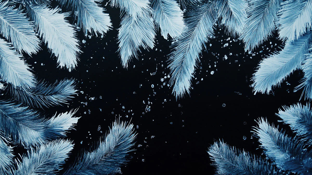 Icy Blue Feather Mural Wallpaper — Modern Botanical Statement Mural Wallpaper - room preview 02