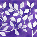 Royal Purple Botanical Mural Wallpaper — Modern Minimalist Leaf Art Mural Wallpaper - room preview 02