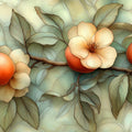 Citrus Blossom Botanical Mural Wallpaper — Orchard Illustration Mural Wallpaper - room preview 02