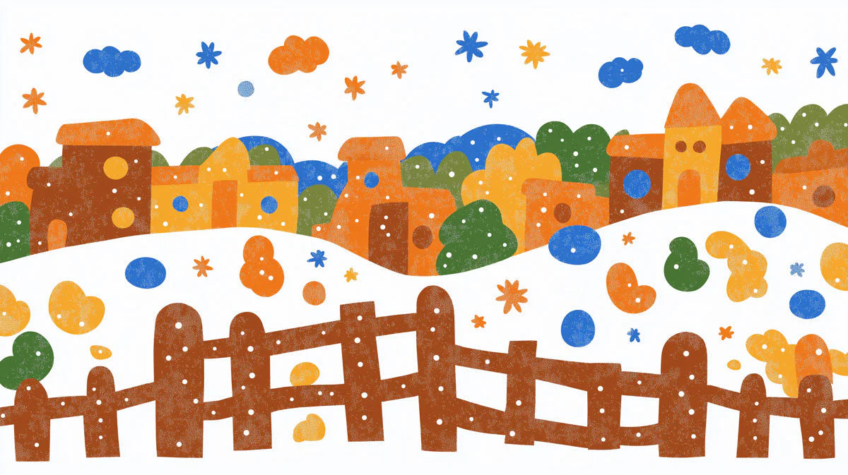 Storybook Village Mural Wallpaper — Whimsical Children’s Decor Mural Wallpaper - room preview 02