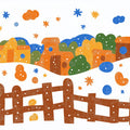 Storybook Village Mural Wallpaper — Whimsical Children’s Decor Mural Wallpaper - room preview 02