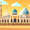 Middle Eastern Architectural Skyline Mural Wallpaper — Whimsical Mural Wallpaper - room preview 02