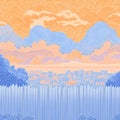Abstract Horizon Cityscape Mural Wallpaper — Playful Artistic Style Mural Wallpaper - room preview 02