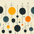 Mid-Century Geometric Mural Wallpaper — Playful Abstract Circles Mural Wallpaper - room preview 02