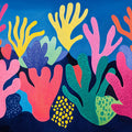 Vivid Coral Reef Mural Wallpaper — Artistic Underwater Design Mural Wallpaper - room preview 02